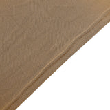 Taupe Stretch Spandex Rectangle Tablecloth 8ft Wrinkle Free Fitted Table Cover