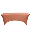 8ft Terracotta Spandex Stretch Fitted Rectangular Tablecloth