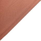 Terracotta (Rust) Stretch Spandex Rectangle Tablecloth 8ft Wrinkle Free Fitted Table