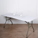 8FT White Rectangular Stretch Spandex Table Top Cover