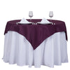 54 inches Eggplant Square Polyester Table Overlay