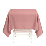 Dusty Rose Polyester Square Tablecloth, 54x54 Inch Table Overlay