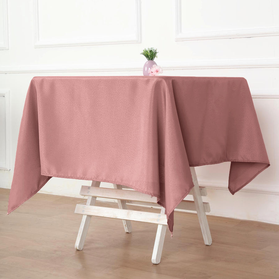 54" Dusty Rose Square Seamless Polyester Tablecloth