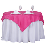 54" Fuchsia Square Polyester Table Overlay