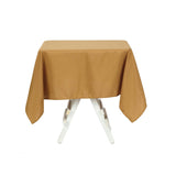 54" Gold Square Polyester Tablecloth
