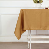 Gold Polyester Square Tablecloth 54"x54"