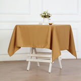 54" Gold Square Polyester Tablecloth