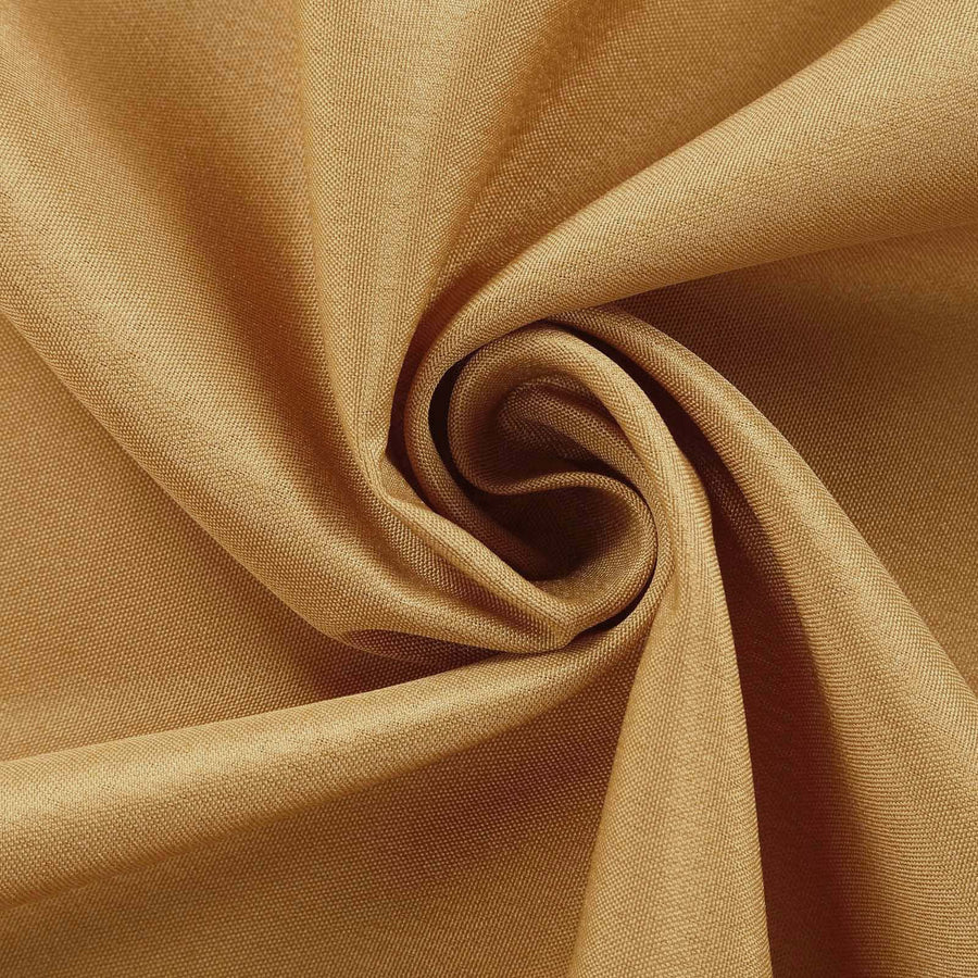 54" Gold Square Polyester Tablecloth#whtbkgd