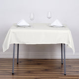 54 inches Ivory Square Polyester Table Overlay
