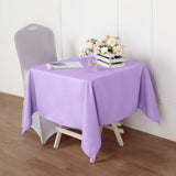 Lavender Lilac Polyester Square Tablecloth, 54x54 Inch Table Overlay
