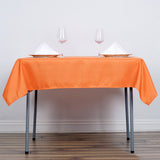 Orange Polyester Square Tablecloth 54"x54"