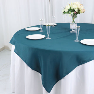 Create Memorable Moments with the Peacock Teal Wedding Table Overlay