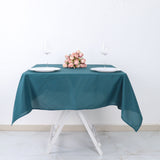 Peacock Teal Polyester Square Tablecloth 54"x54"