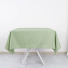 54Inch Sage Green Square Polyester Tablecloth, Washable Table Linen

