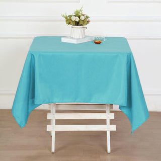 Turquoise Square Seamless Polyester Tablecloth