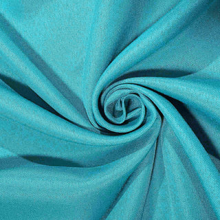 Add Elegance and Style to Your Event with a Turquoise Square Polyester Table Overlay