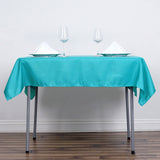 Turquoise Polyester Square Tablecloth 54"x54"
