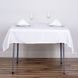 54" White Square Polyester Tablecloth
