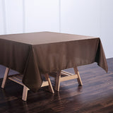 70 inch Chocolate Square Polyester Tablecloth