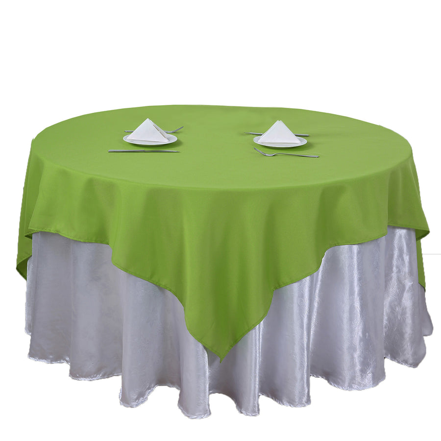 70inch Apple Green Square Polyester Table Overlay