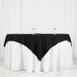 70 inch Black Square Polyester Tablecloth