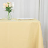 70inch Champagne 200 GSM Seamless Premium Polyester Square Tablecloth