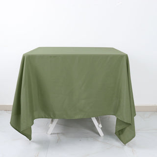 Upgrade Your Event with the Dusty Sage Green Square Tablecloth