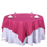 70 Fuchsia Square Polyester Table Overlay