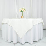 70inch Ivory 200 GSM Seamless Premium Polyester Square Table Overlay