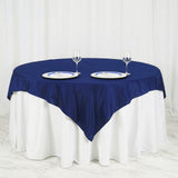 70inch Navy Blue Square Polyester Table Overlay