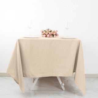 Create Unforgettable Moments with the 70"x70" Nude Seamless Polyester Square Tablecloth
