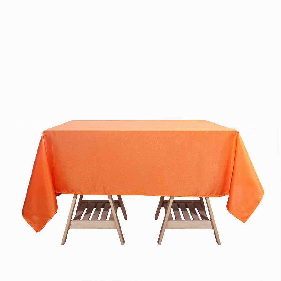 70inch Orange Square Polyester Tablecloth