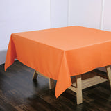 Orange Polyester Square Tablecloth 70"x70"