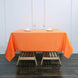 70inch Orange Square Polyester Table Overlay
