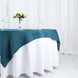 70inch Peacock Teal Polyester Square Table Overlay