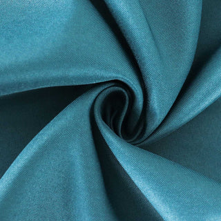 Enhance Your Event Decor with the Peacock Teal Polyester Square Tablecloth