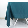70inch Peacock Teal Polyester Square Tablecloth
