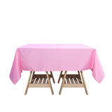 70inch Pink Square Polyester Tablecloth