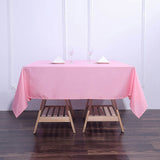 70inch Pink Square Polyester Table Overlay