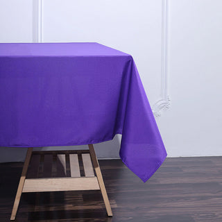Unleash Your Creativity with the 70"x70" Purple Square Seamless Polyester Tablecloth