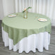 70inch Sage Green Square Polyester Table Overlay | Washable Linen Overlay