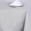 70 inch Silver Square Polyester Tablecloth