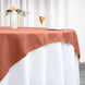 70inch Terracotta (Rust) Square Seamless Polyester Tablecloth, Washable Linen Tablecloth