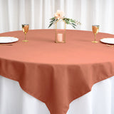 Terracotta (Rust) Polyester Square Tablecloth 70"x70"