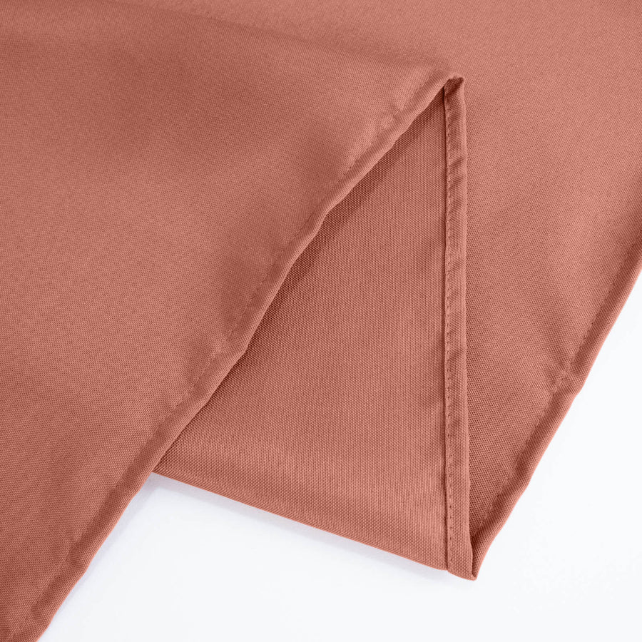 70inch Terracotta (Rust) Premium Seamless Polyester Square Table Overlay - 220GSM