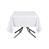 70" White Square Polyester Tablecloth