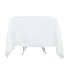 70inch White 200 GSM Seamless Premium Polyester Square Tablecloth