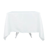 70inch White 200 GSM Seamless Premium Polyester Square Tablecloth