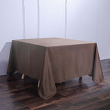 90 Inch Chocolate Seamless Square Polyester Tablecloth