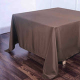 90 Inch Chocolate Seamless Square Polyester Tablecloth